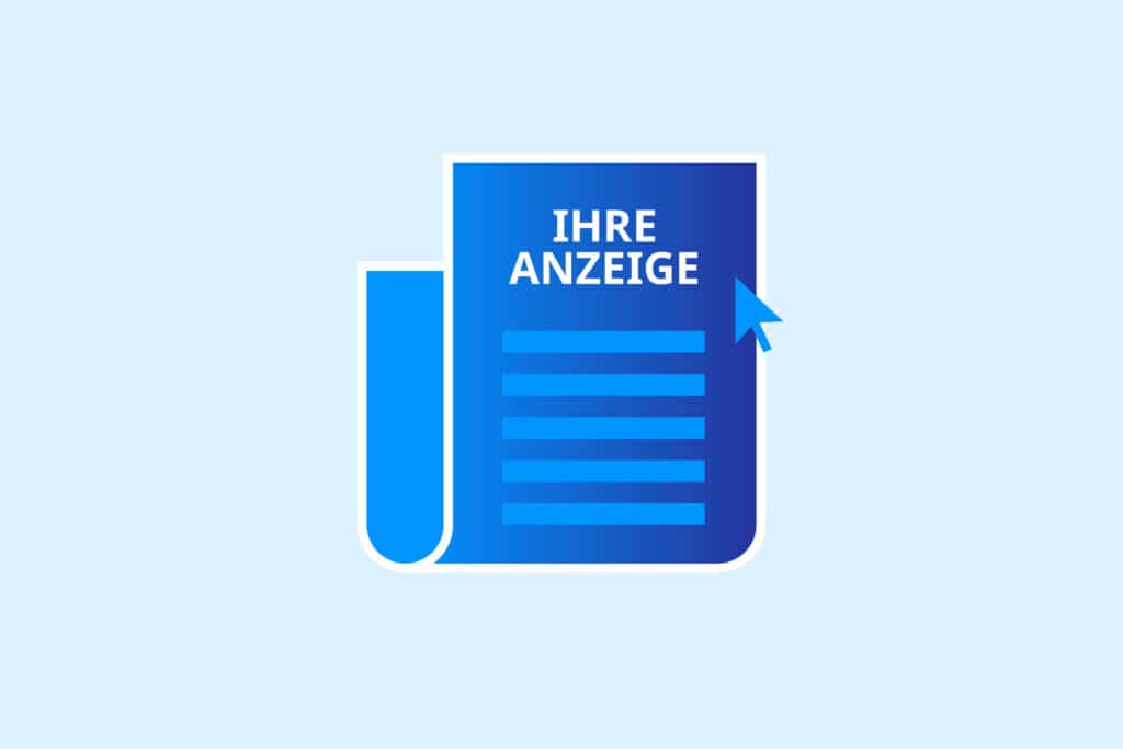 Anzeige im Bewerbungsmailing