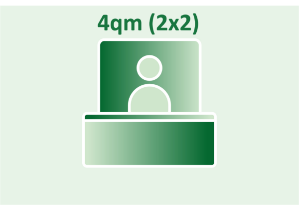Standfläche mit 4qm (2x2)
